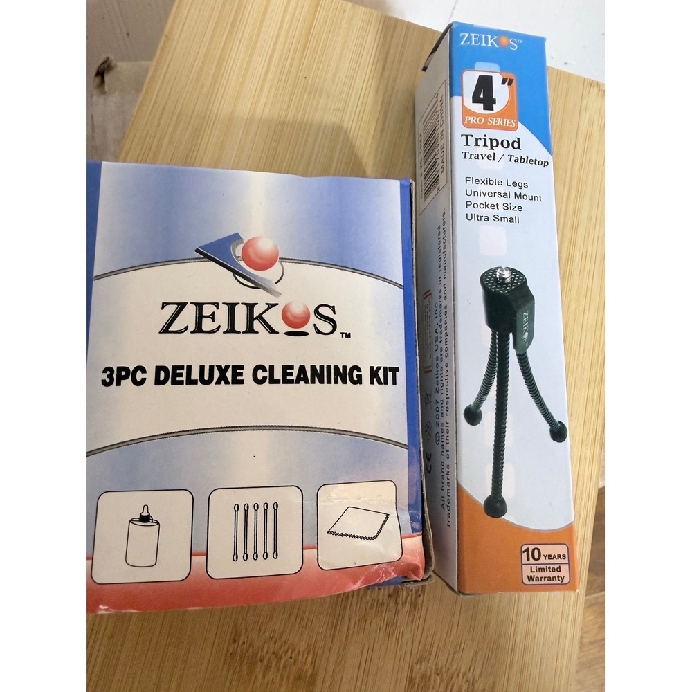Zeikos 4" Tripod Cleaning Kit Flexible Travel Tabletop Accessory DSLR Camera